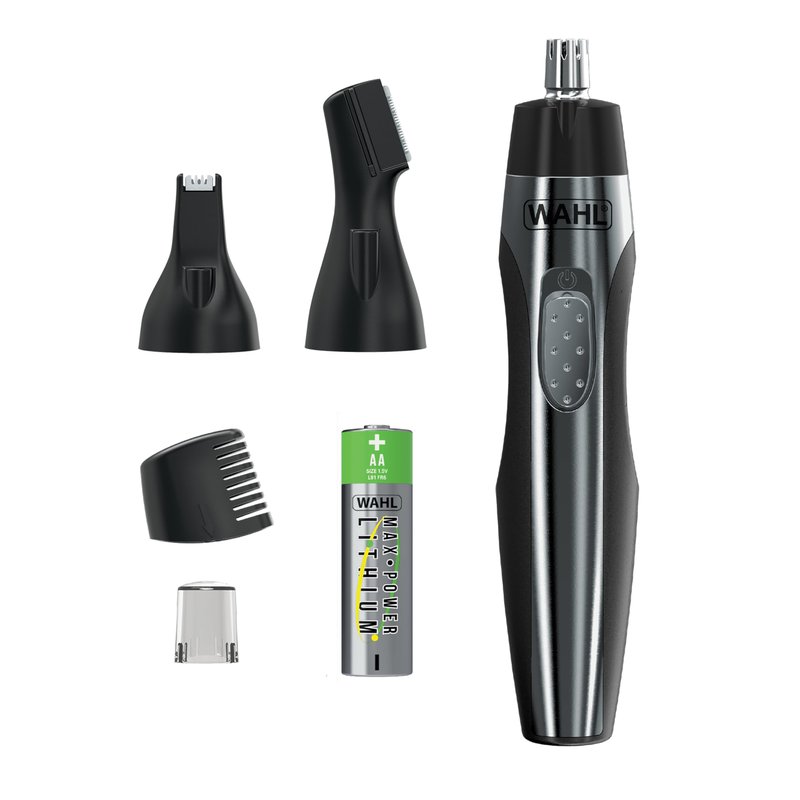 Wahl Lithium Battery Powered Lighted Ear, Nose, & Brow Trimmer – Painless Eyebrow & Facial Hair Detail Personal Trimmer – Model 5546-400