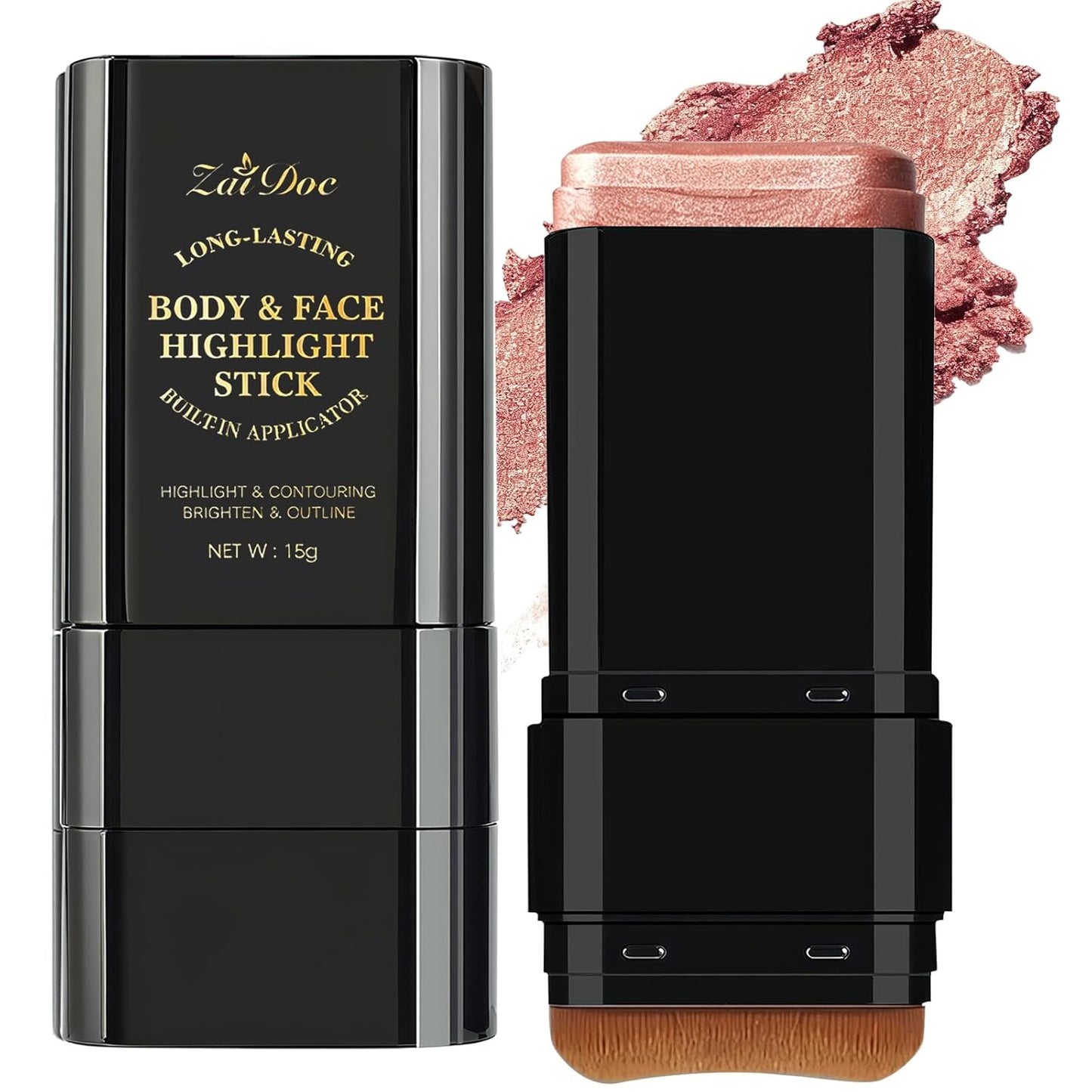 Foundation Stick - Dual-Ended 2-in-1 Longwear & Waterproof Makeup | Natural Full Coverage for Dark Circles & Blemishes - 2.09 oz