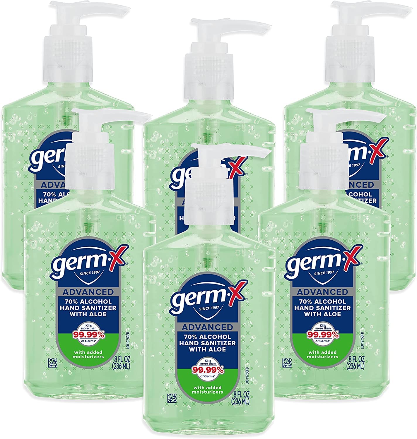 Germ-X Advanced Hand Sanitizer - Aloe & Vitamin E Moisturizing Gel | 1 Liter Pump Bottle