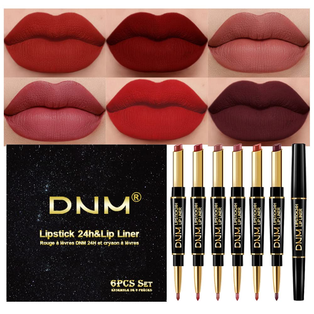 Chestnut Nude Brown Matte Lip Liner & Lipstick Set - Long Lasting, Waterproof, Smudge Proof | Antique Rose