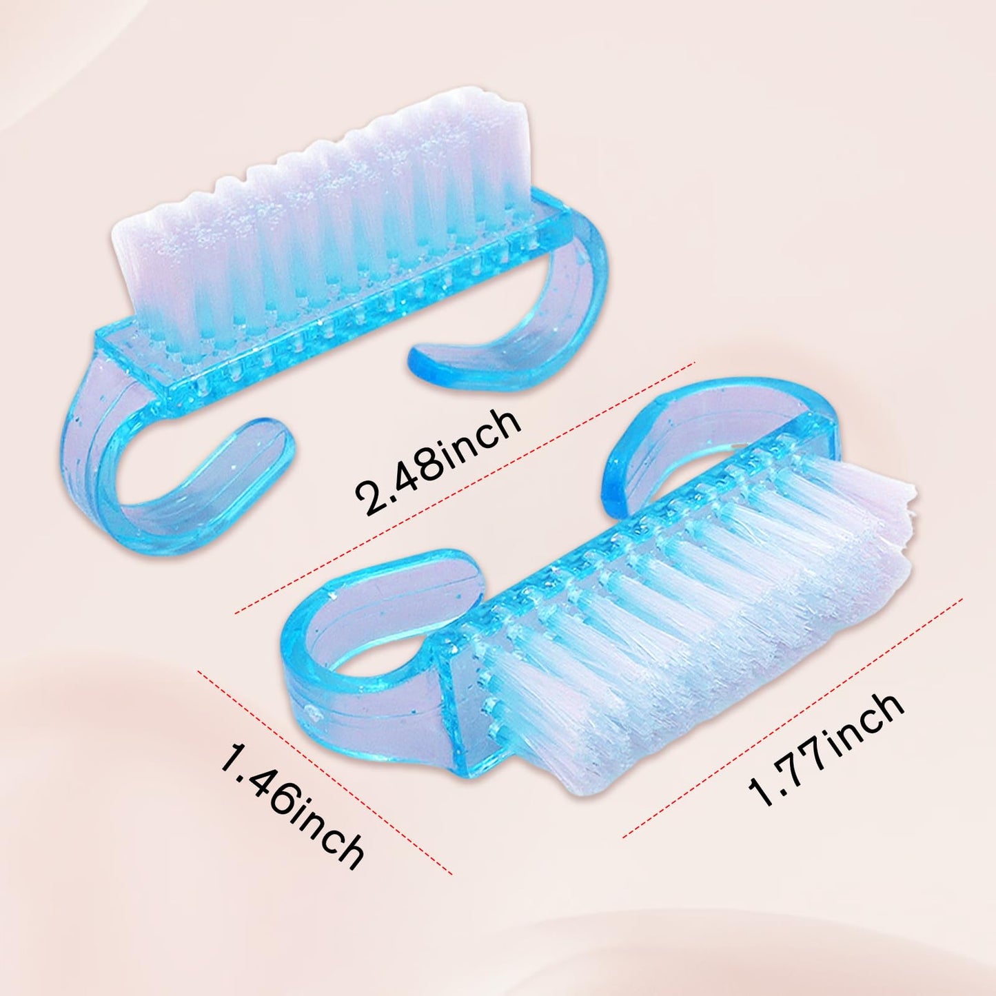 4 Pack Multicolor Nail Brushes with Plastic Grip – Stiff Bristles for Deep Cleaning, Manicure/Pedicure Tool for Men, Women & Kids, Perfect for Home & Salon Use