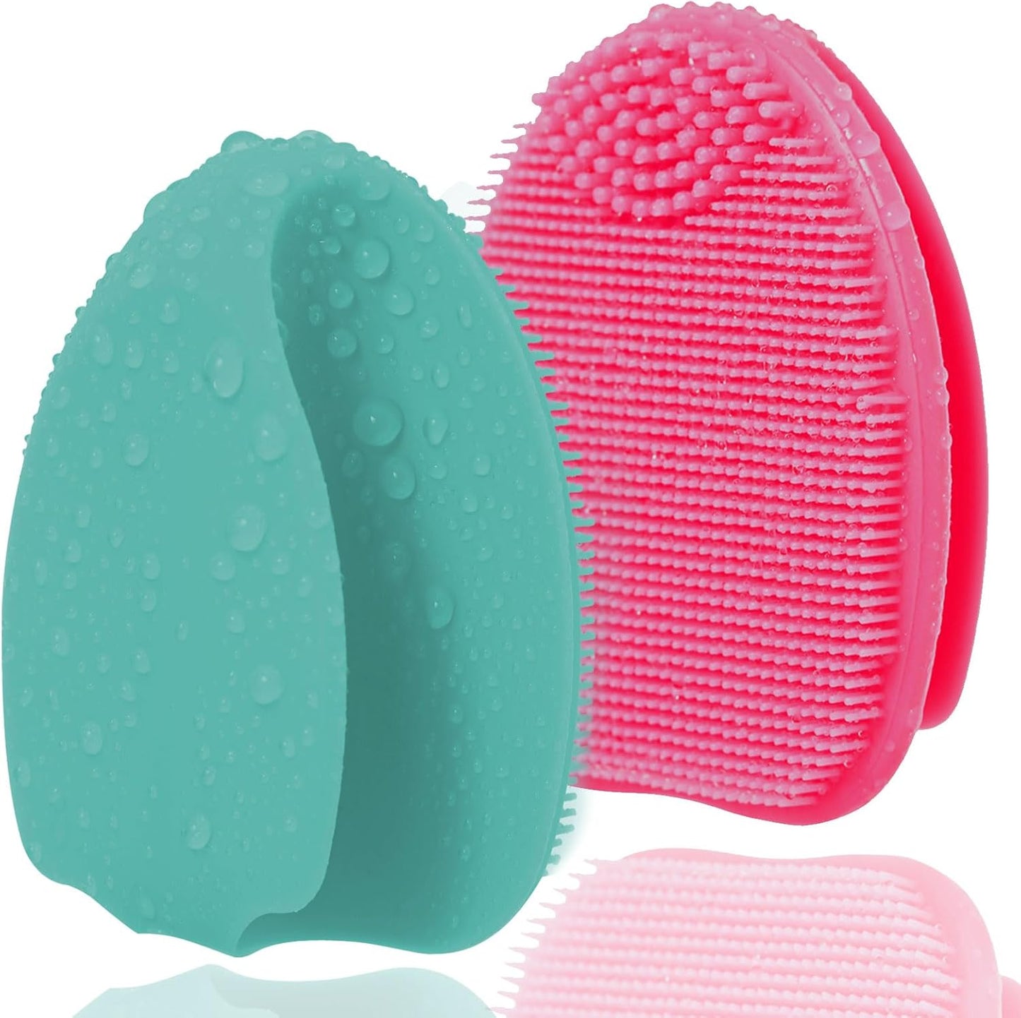 Silicone Face Scrubber - 2 Pack Exfoliating Facial Cleansing Brushes for Blackhead Removal & Pore Cleansing | Gentle Massaging Tool