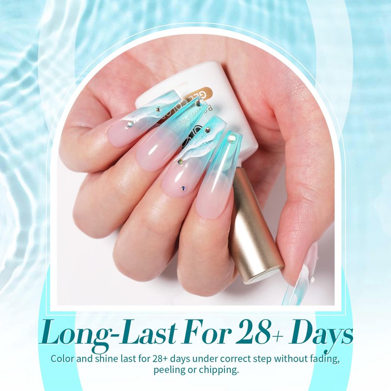 Born Pretty Pastel Jelly Gel Polish Blue Green Yellow Pink Red Translucent