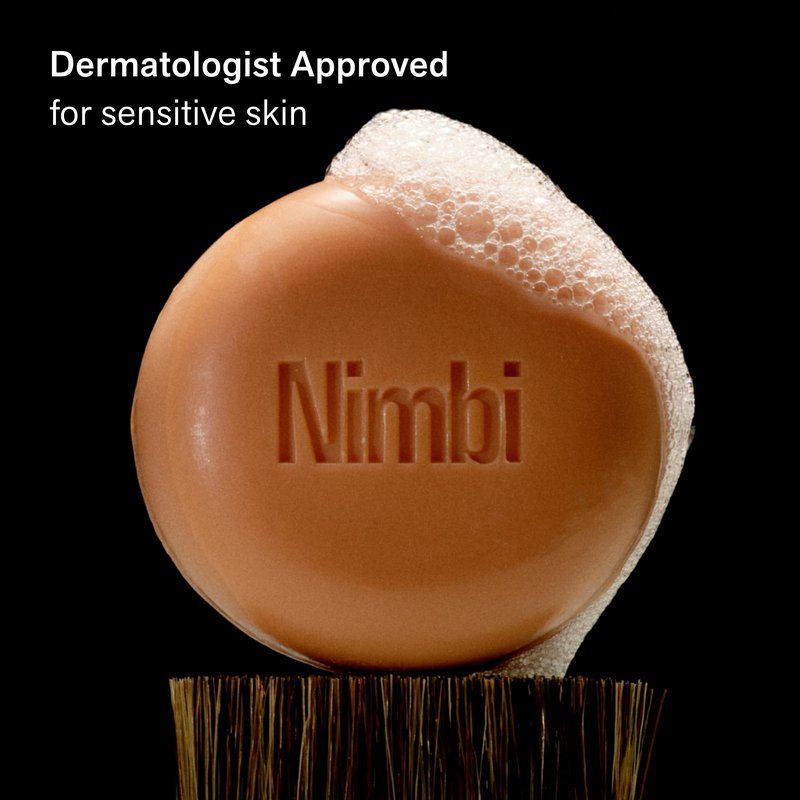 Nimbi Shave Foam Puck Clay, Fragrance-Free Solid Shaving Foam, Face and Body, 48 Uses, Pack of 1.