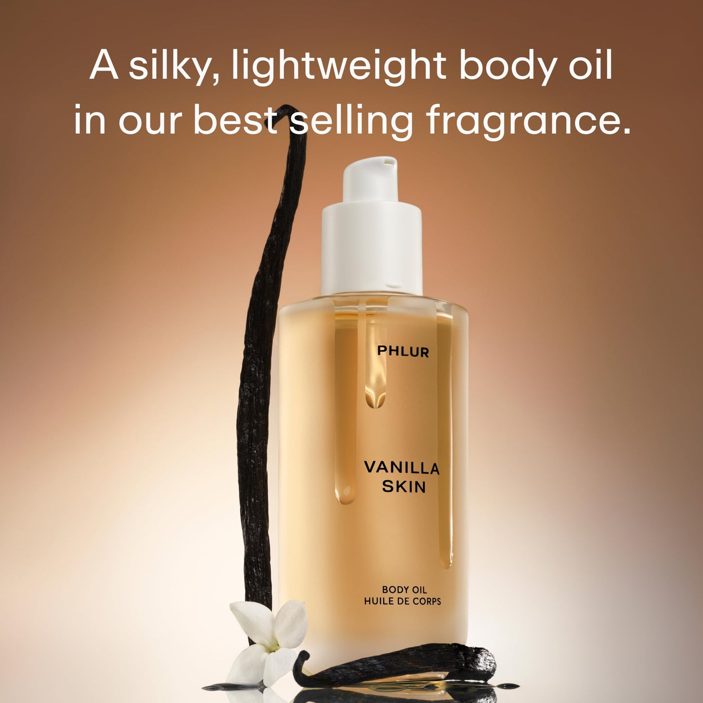 PHLUR Vanilla Skin Body Oil, 4 Oz – Vanilla, Pink Pepper & Sandalwood