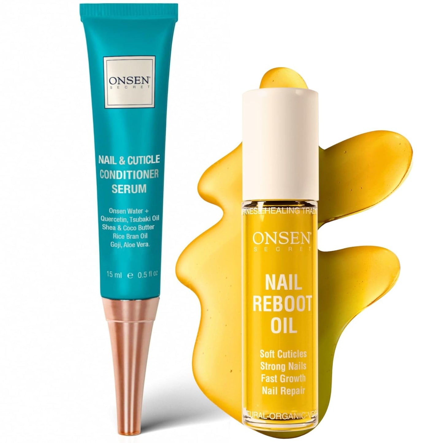 Nail Reboot Duo - Natural Treatment for Damaged Nails & Cuticle Repair | 15ml Cream & 10ml Oil