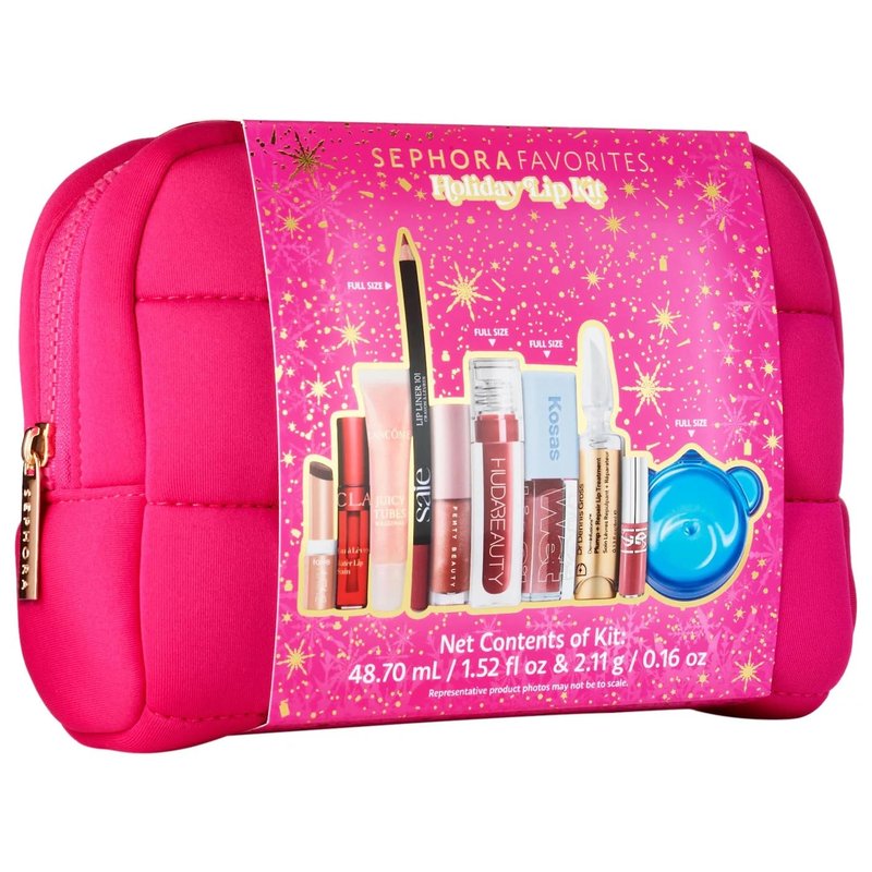 Kosas Holiday Lip Value Set | 10-Piece Lip Gloss, Liner, Oil & Treatment Collection