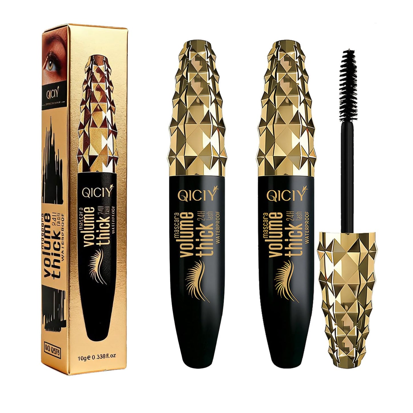 2 Packs My Amazing Lash Mascara - Waterproof Long Lashing Tubing Mascara, Tube Mascara Smudge Proof, Lightweight No Clump, Easy Removal, Precision Brush Black