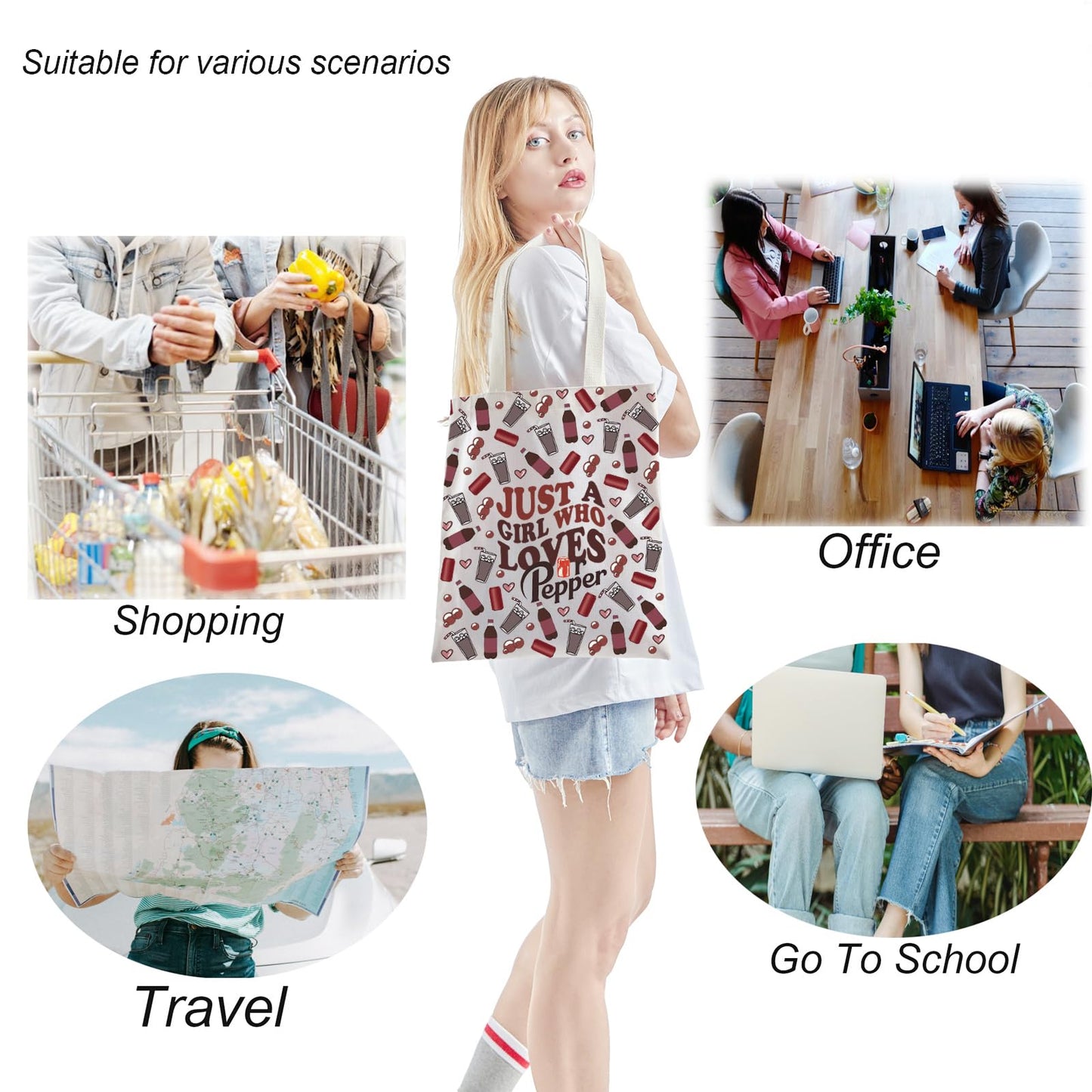 TSOTMO DR.P Merch DR.P Drinks Gift Soda Drinks Lovers Gift DR.P Beverage Tote Bag for DR.P Lovers (PPe Tote)
