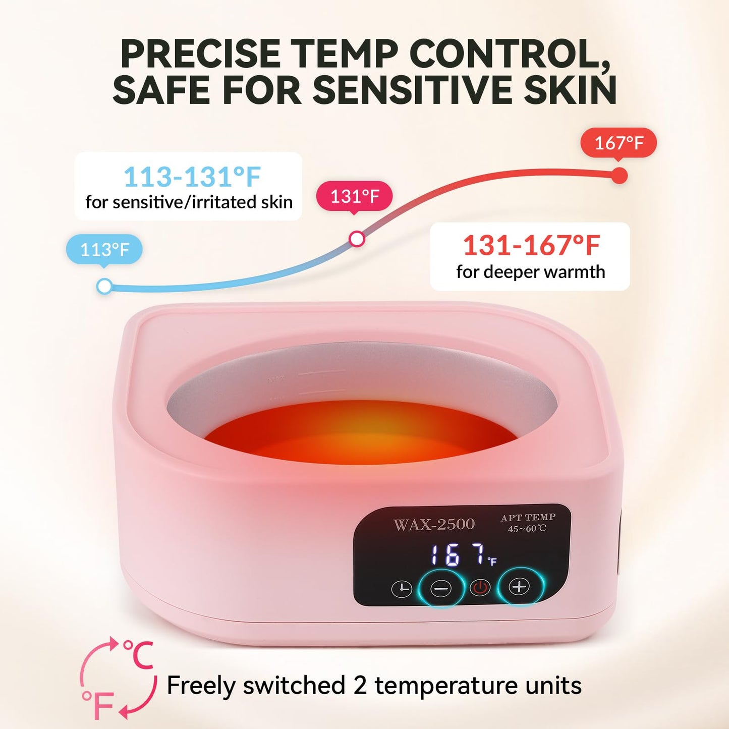 BAOSHISHAN Hand Wax Paraffin Machine, 3500ML Paraffin Wax Warmer with Auto-Timer & 113℉-167℉ Display Temperature Control, Paraffin Wax Machine for Hands for Skin Moisturizing Home Spa Beauty (8 Pack)