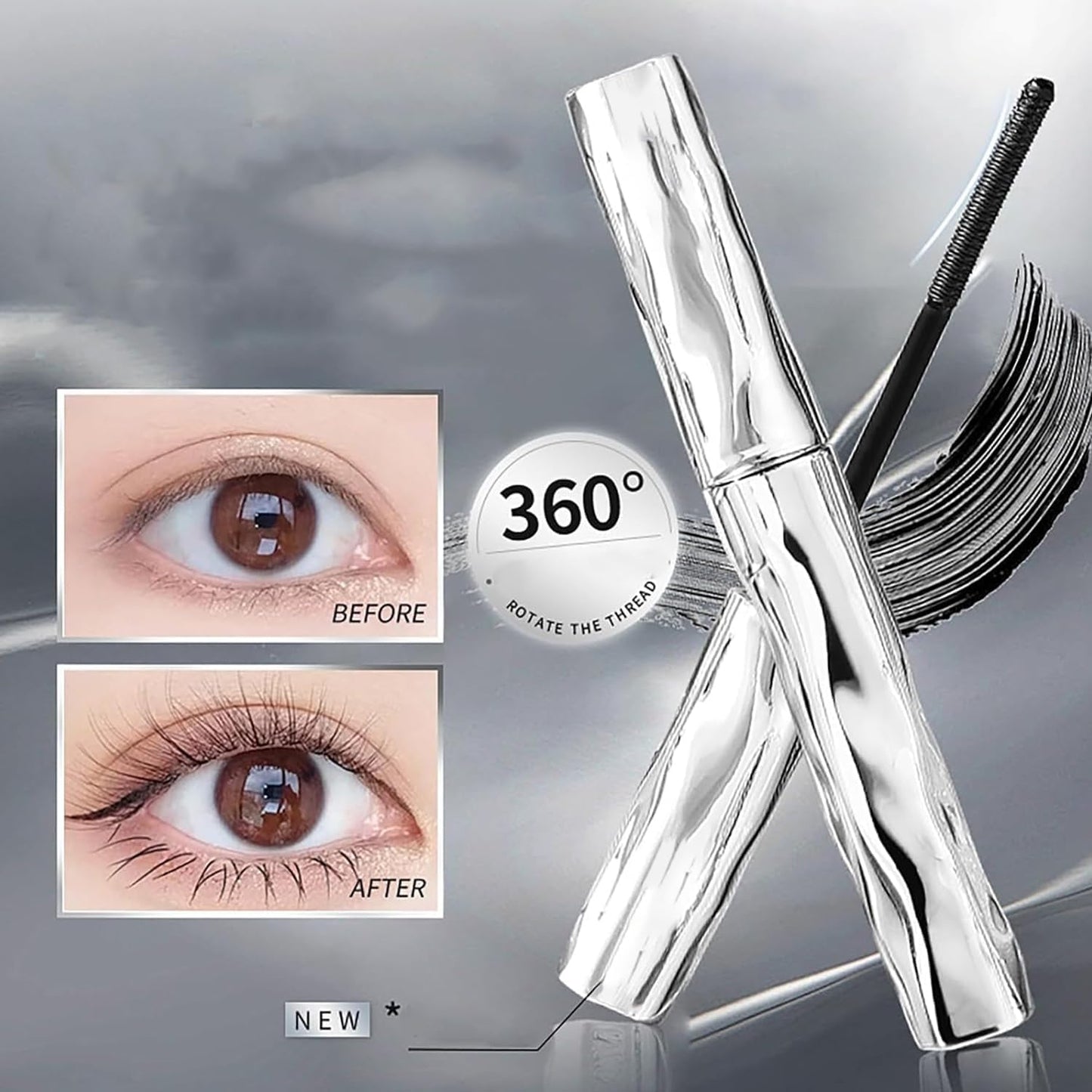 5D Curling Eyelash Iron Mascara - Waterproof, Long-Lasting Tubing Formula for Volume & Length | 1 Pc
