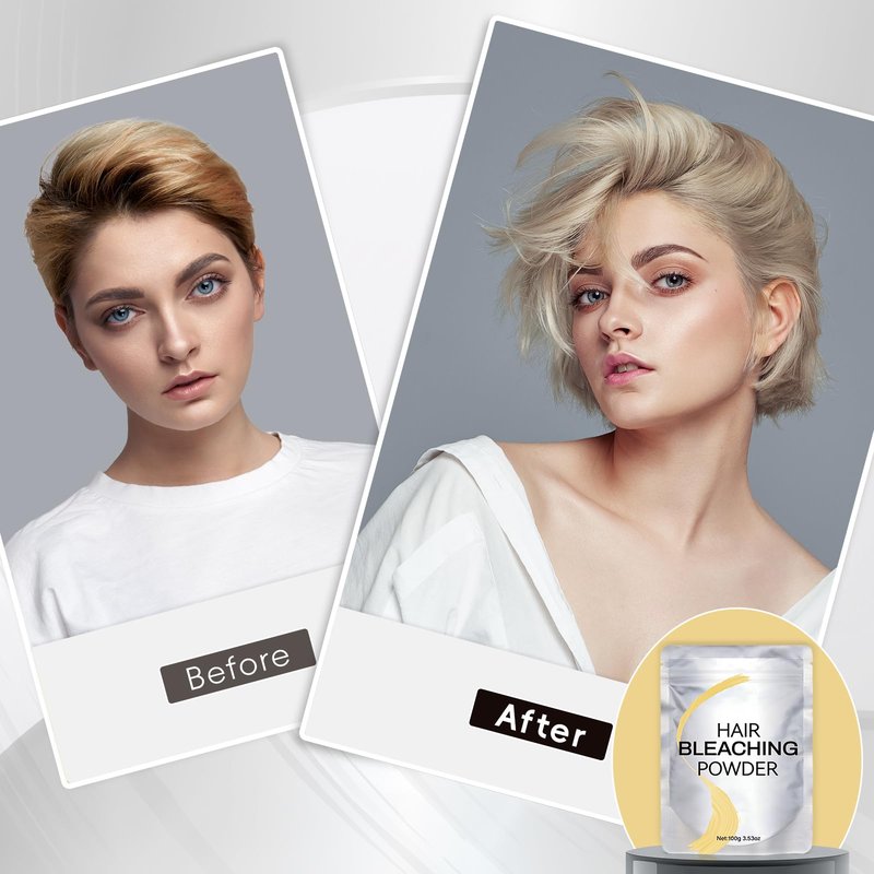 Bleach for Hair 100g / 3.53oz, Hair Powder Bleach, Ammonia-Free Formula Lifts up to 8, Removes Color Quickly and Evenly