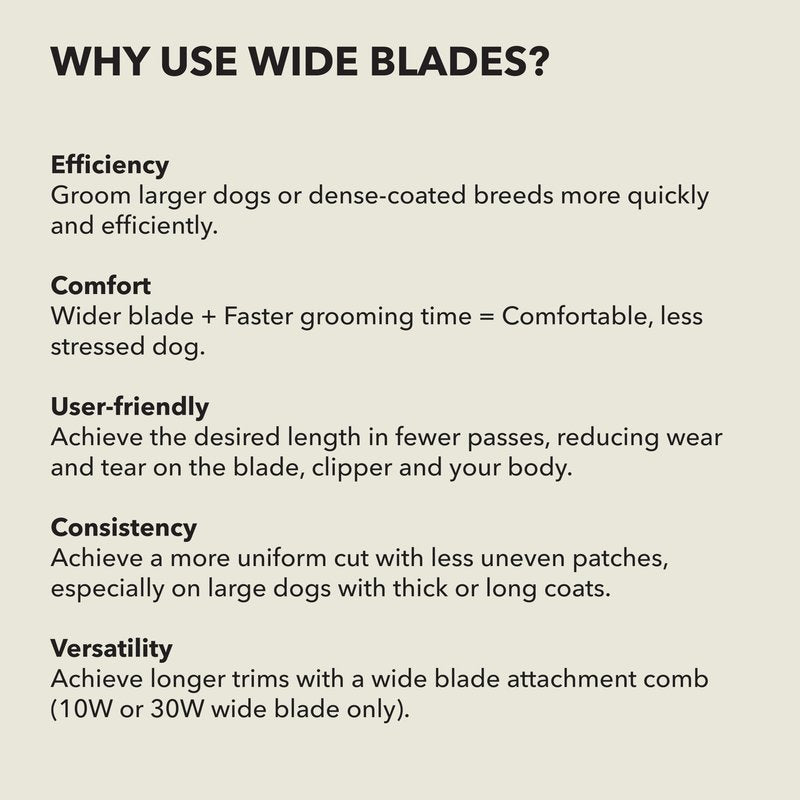 Andis 561460 ceramicEDGE Detachable Wide Blade #10W – Carbon Steel Pet Clipper Blade, Fine Tooth, Professional Grooming Performance