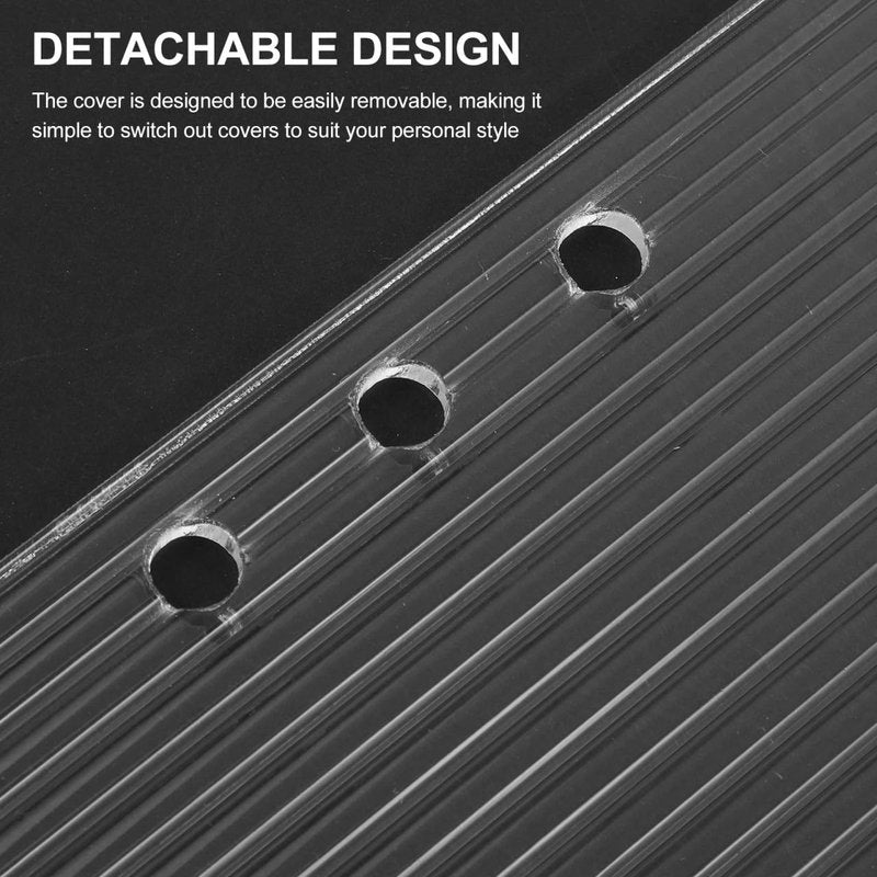 Angoily A5 Acrylic Binder Cover, Transparent 6 Hole Budget Binder for Office Use, Acrylic Protector 6 Hole Jacket View Window Removable Design