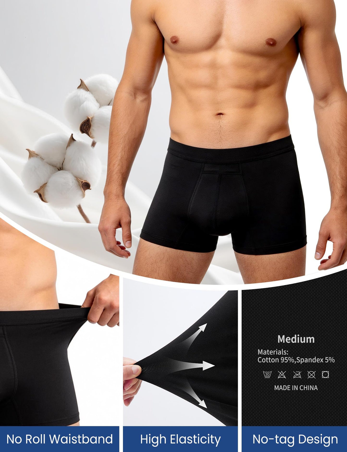 ECO PERIOD Incontinence Underwear for Men 100ML Leak-Proof Boxer Briefs
