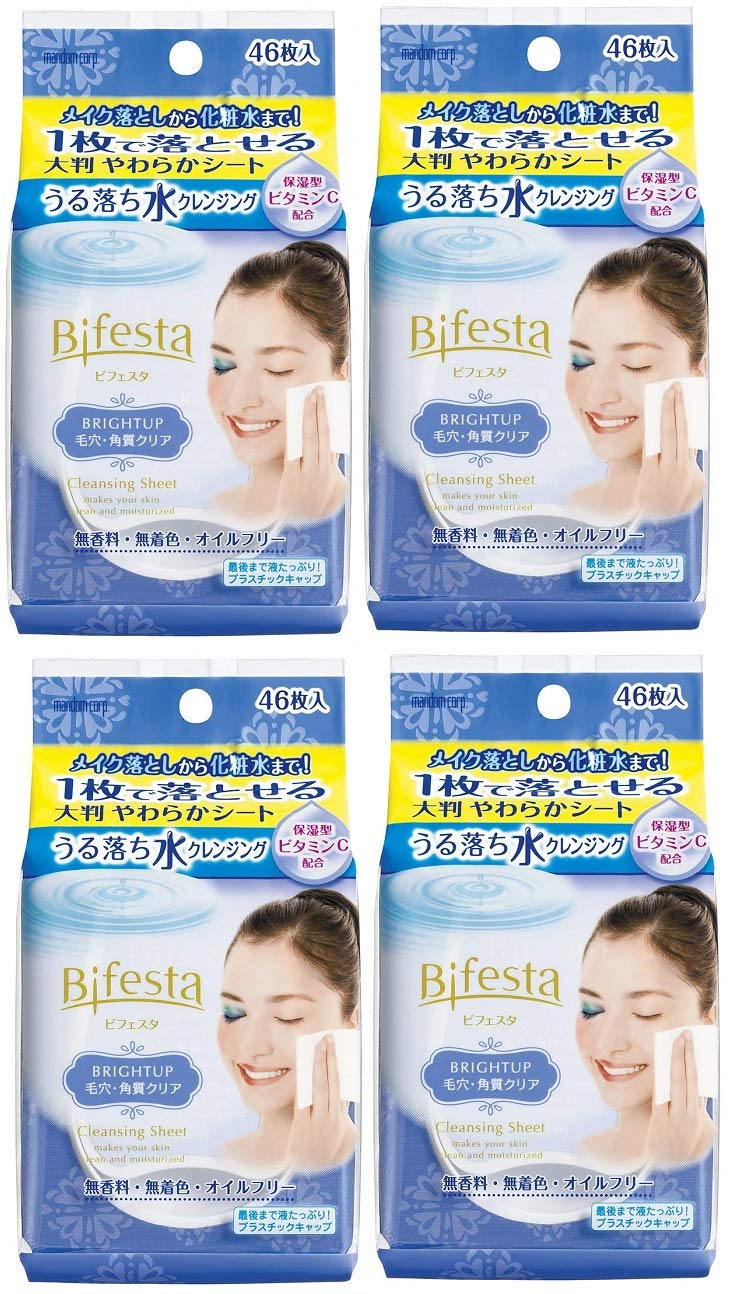 (Bulk purchase) Bifesta Uru Ochimizu Cleansing Sheet Bright Up 46 sheets x 4