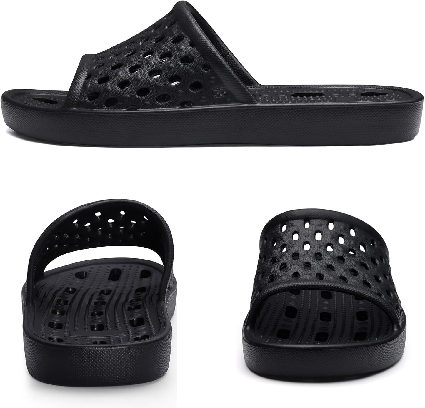 Shower Shoes for Women - Non-Slip Quick Dry Slippers | Lightweight Pool Sandals with Drain Holes for Beach & Gym
