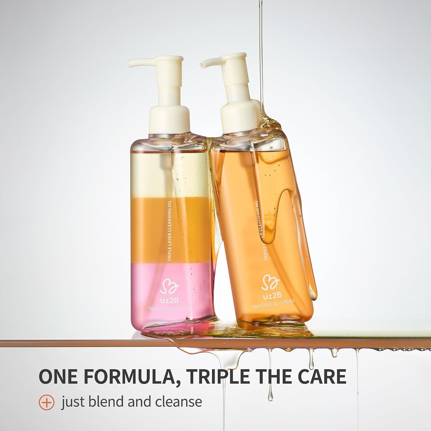 Cleansing Oil - Triple Layer Oil, Serum & Water | Deep Cleanse Makeup & Blackheads | Hydrating with Centella & Jojoba Oil | 185 ml / 6.26 fl. oz.