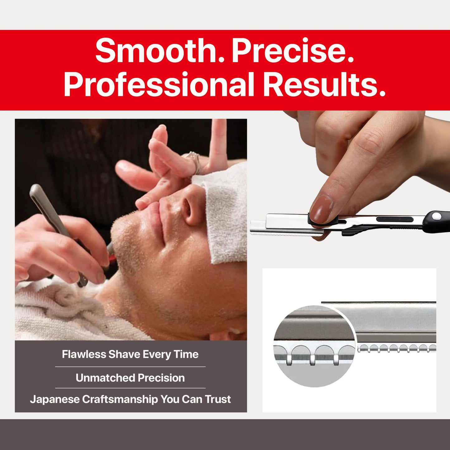 Feather - Nape Blades - Single Edge Guarded Replacement Blades –Fits Feather Nape & Body Razor– Professional Tool for Thinning, Layering, Precision Styling & Body Hair Removal– Made in Japan - 1 Pack