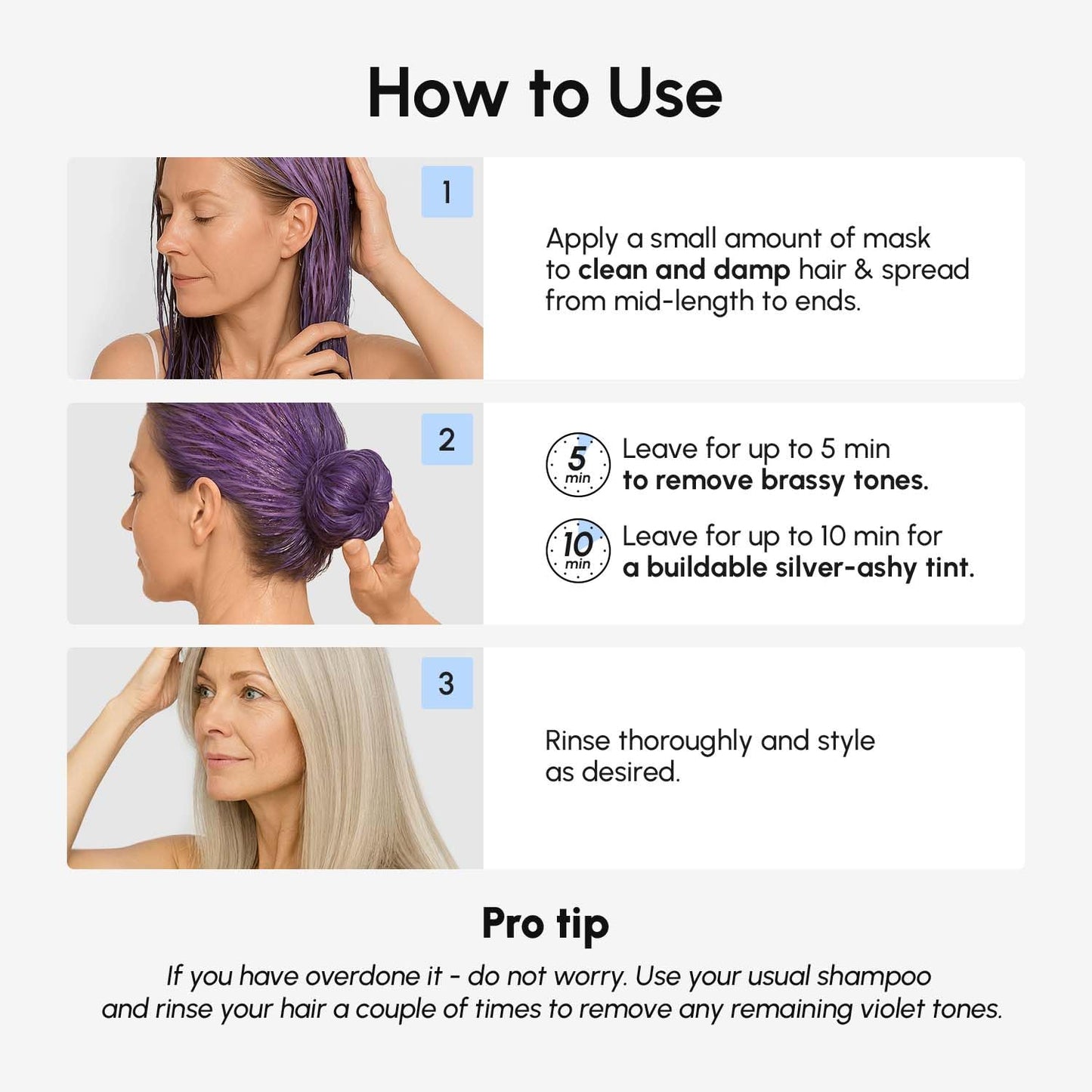 Anti Yellow Purple Hair Mask - Hydrating Deep Conditioner for Damaged, Curly, Blonde & Brassy Hair | Purple Toner