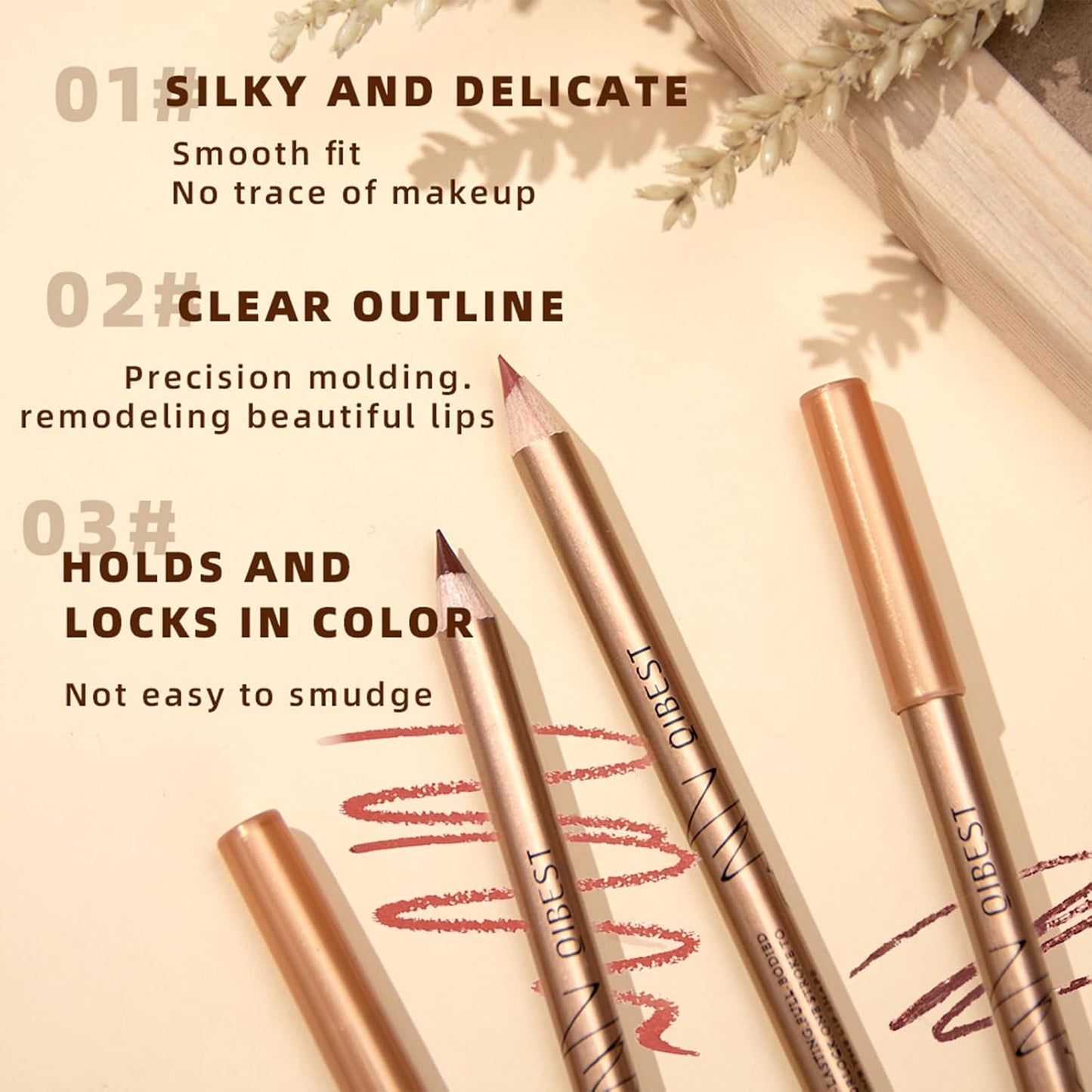 Matte Lip Liner Set - 12PCS Waterproof, High Pigmented Creamy Pencils | Long Lasting, Non-Fading for Women
