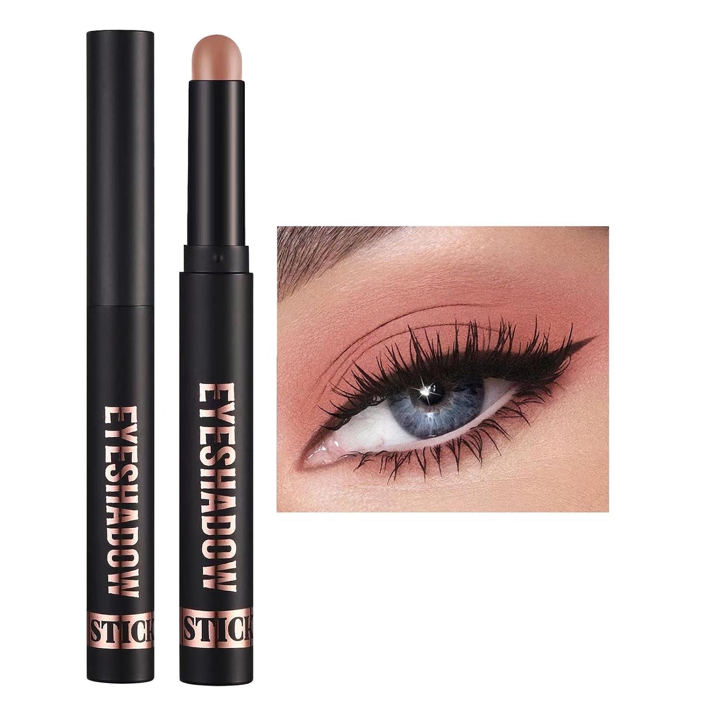 Neutral Eyeshadow Stick - High Pigmented Cream Eye Shadow Pencil | Waterproof & Long Lasting, 21# Gray Brown Matte