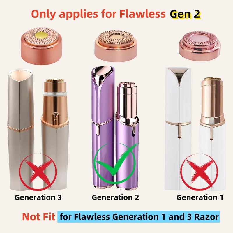 Facial Hair Remover Replacement Heads - Gen 2 Compatible with Finishing Touch Flawless Hair Remover Tool for Women Easy Facial Hair Removal