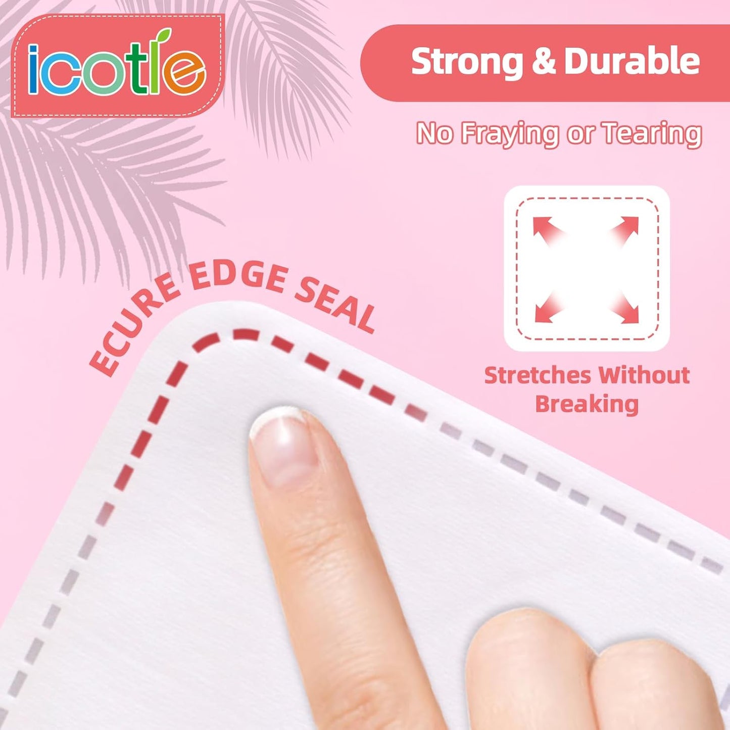 Ultra Soft 200-Count Eye Cotton Pads - 100% Cotton Makeup Remover for All Skin Types | Square Design