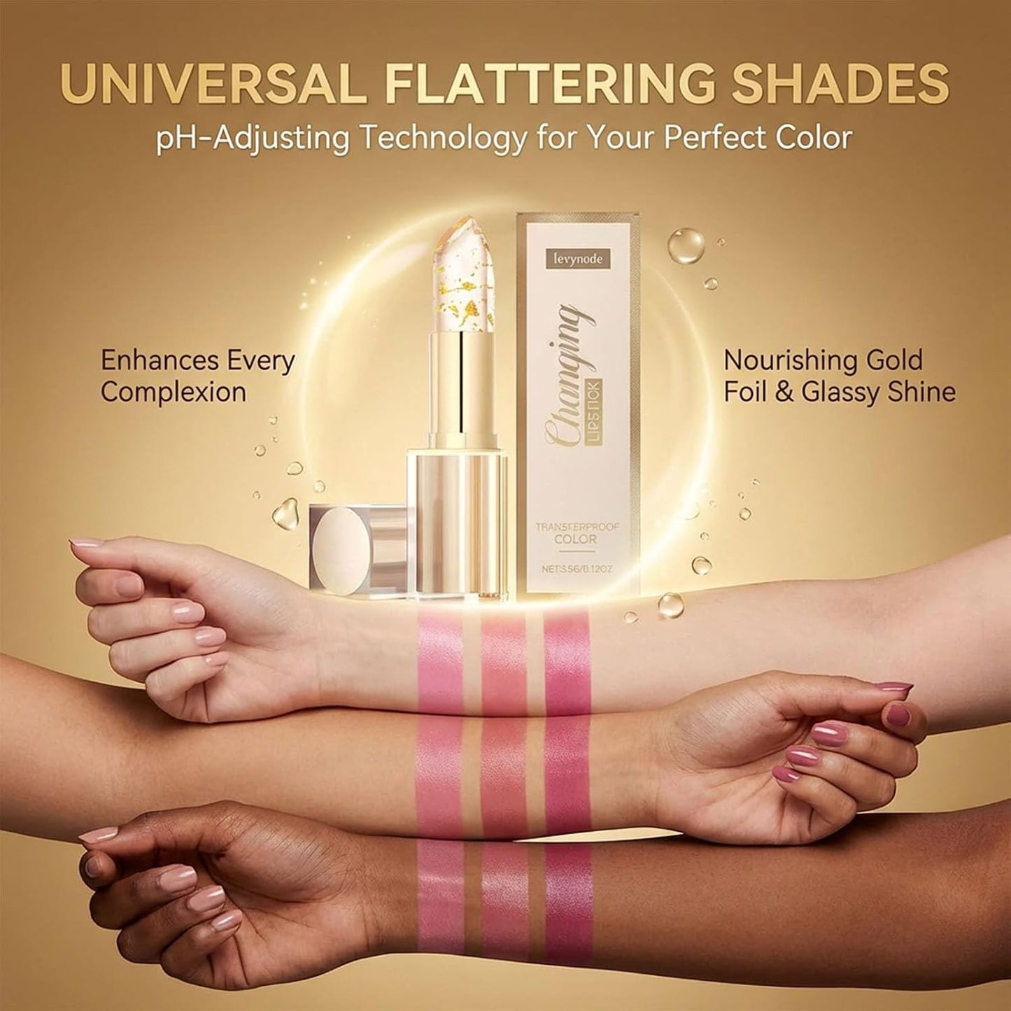 Color Changing Lipstick - PH Activated Tint Balm for All Skin Tones | Long-Lasting Moisturizing Glow (1pc)