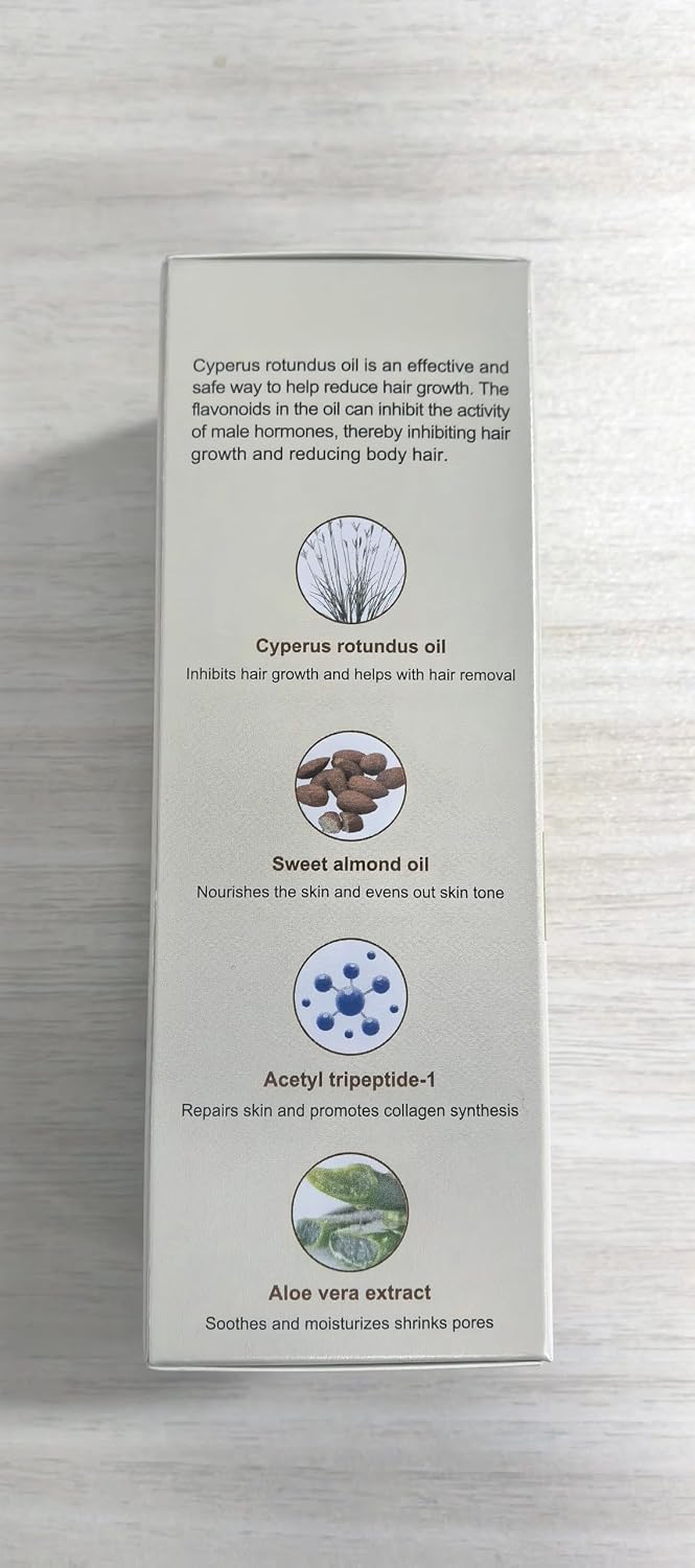 Cyperus Rotundus Oil for Men & Women | Natural Hair Growth Reduction, Hydrating & Pore Minimizing | 60ML x 2