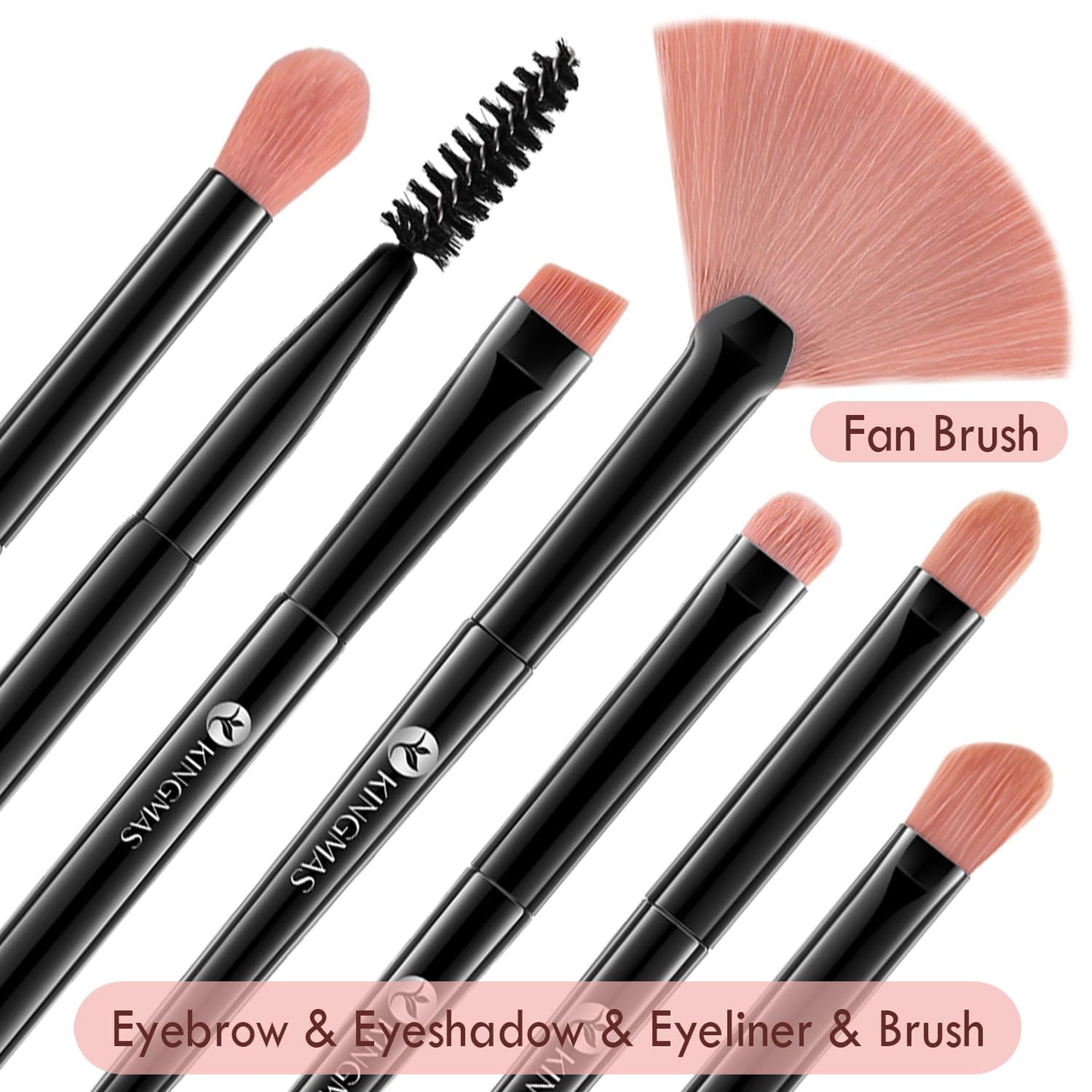 Premium 10-Piece Makeup Brush Set - Vegan & Cruelty-Free Ultra-Soft Face and Eye Brushes