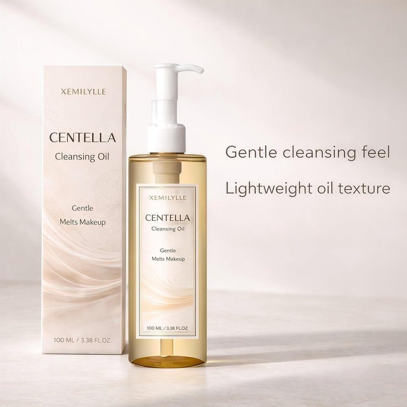 Centella Cleansing Oil - Lightweight Makeup Remover & Facial Cleanser | Fast Emulsifying Oil-to-Milk Formula, 3.38 Fl Oz