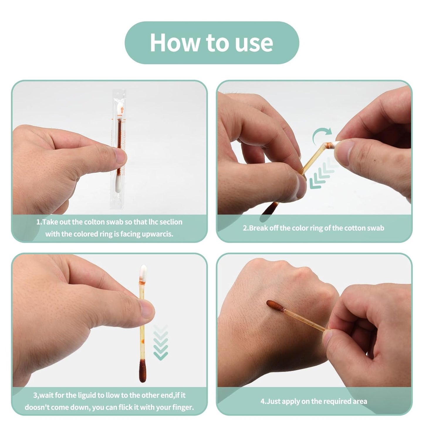 Organic Cotton Iodine Swabs - Sterile Snap & Flow Design | 200 Count, FSA & HSA Eligible Wound Care