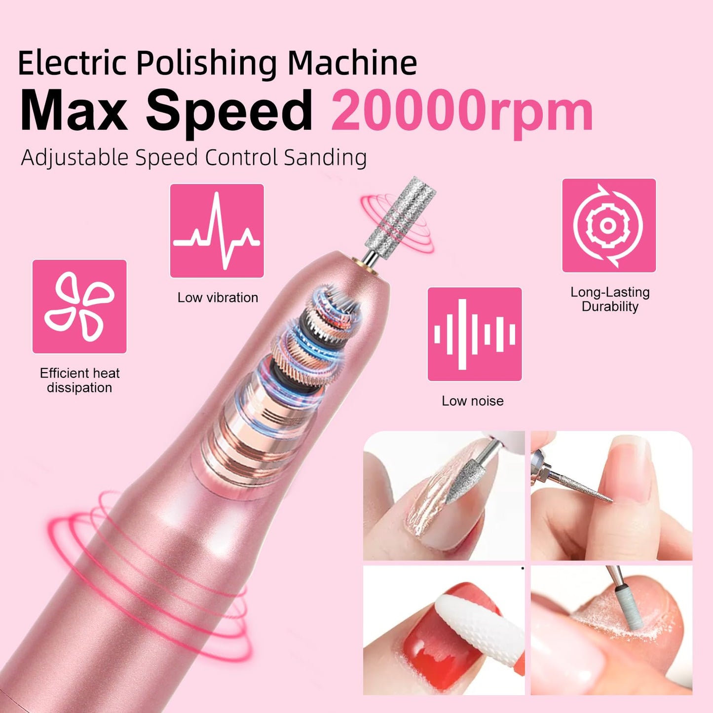 Acrylic Nail Art Kit for Beginners with U V Lamp and Drill