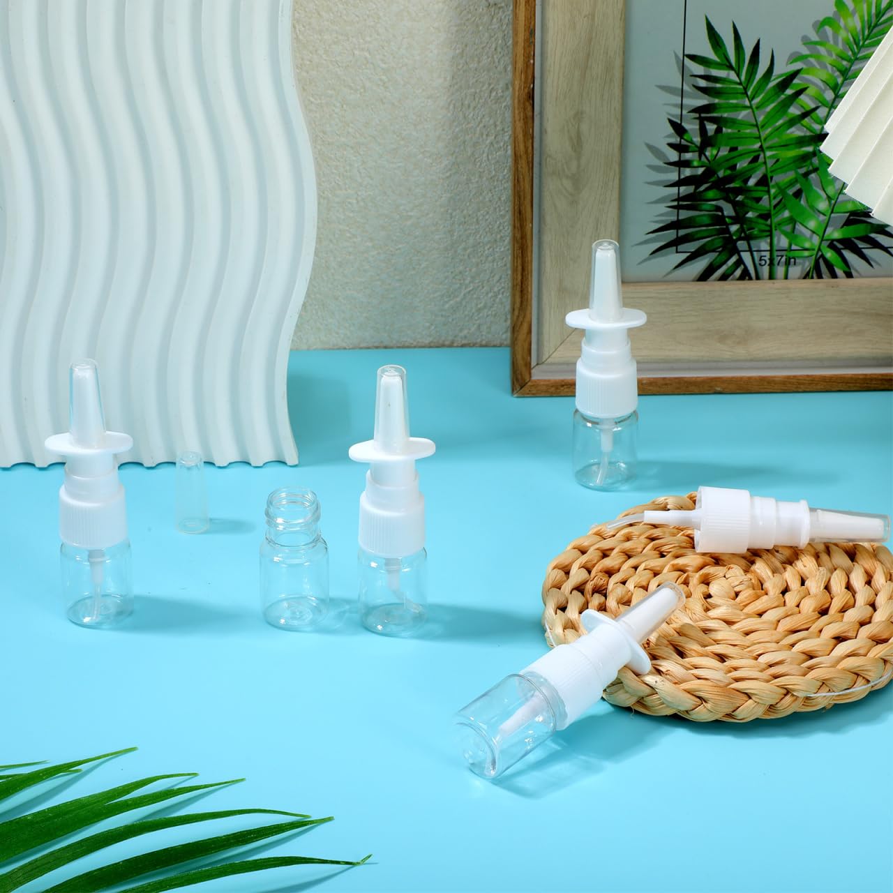 iplusmile 20pcs Nasal Spray Bottles 5ML 0.17OZ Fine Mist Sprayers Empty Refillable Atomizers for Saline Applications Sinus Rinse and Skincare Portable Travel Size Container