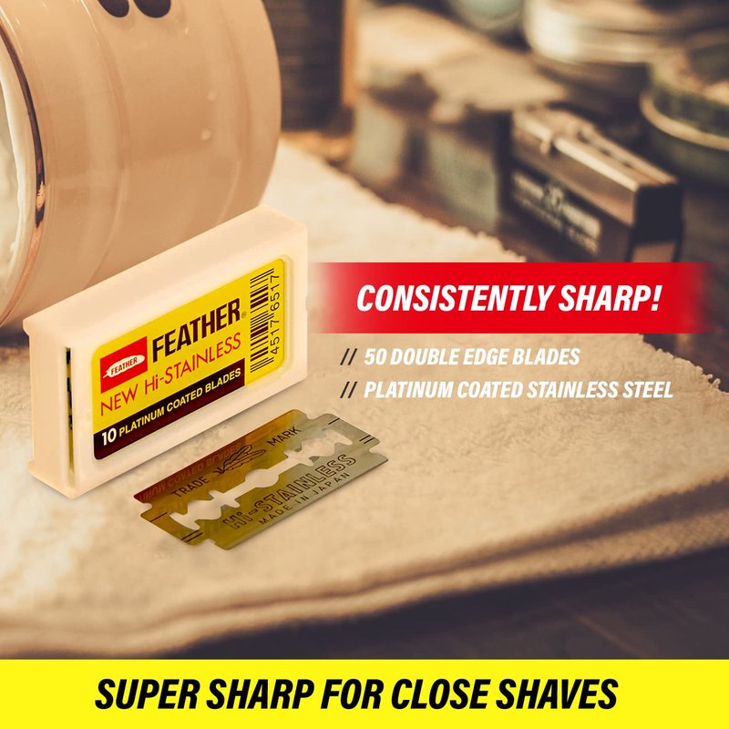 Feather Double Edge Safety Razor Blades 30 Count