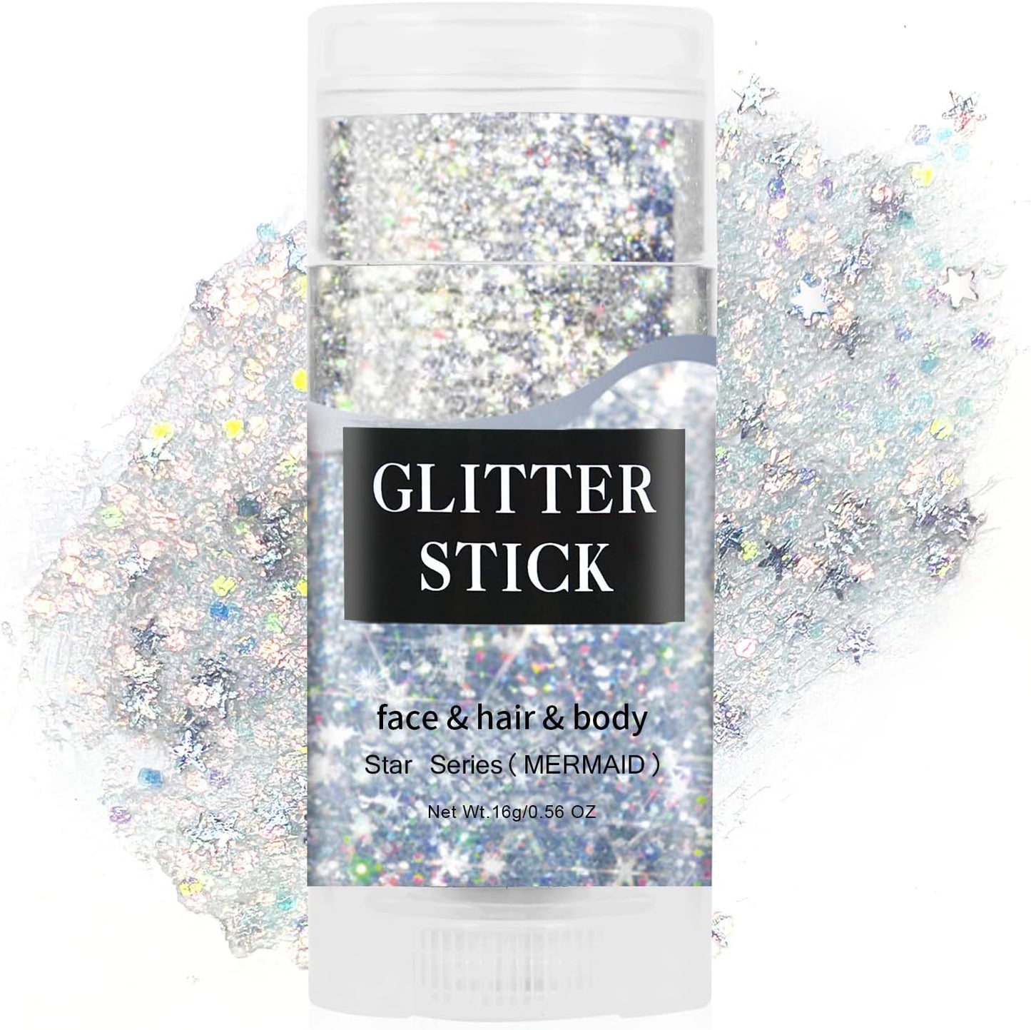 4th of July Hair Glitter Stick - Red, White & Blue Face Glitter for Patriotic Makeup | Independence Day Accessories