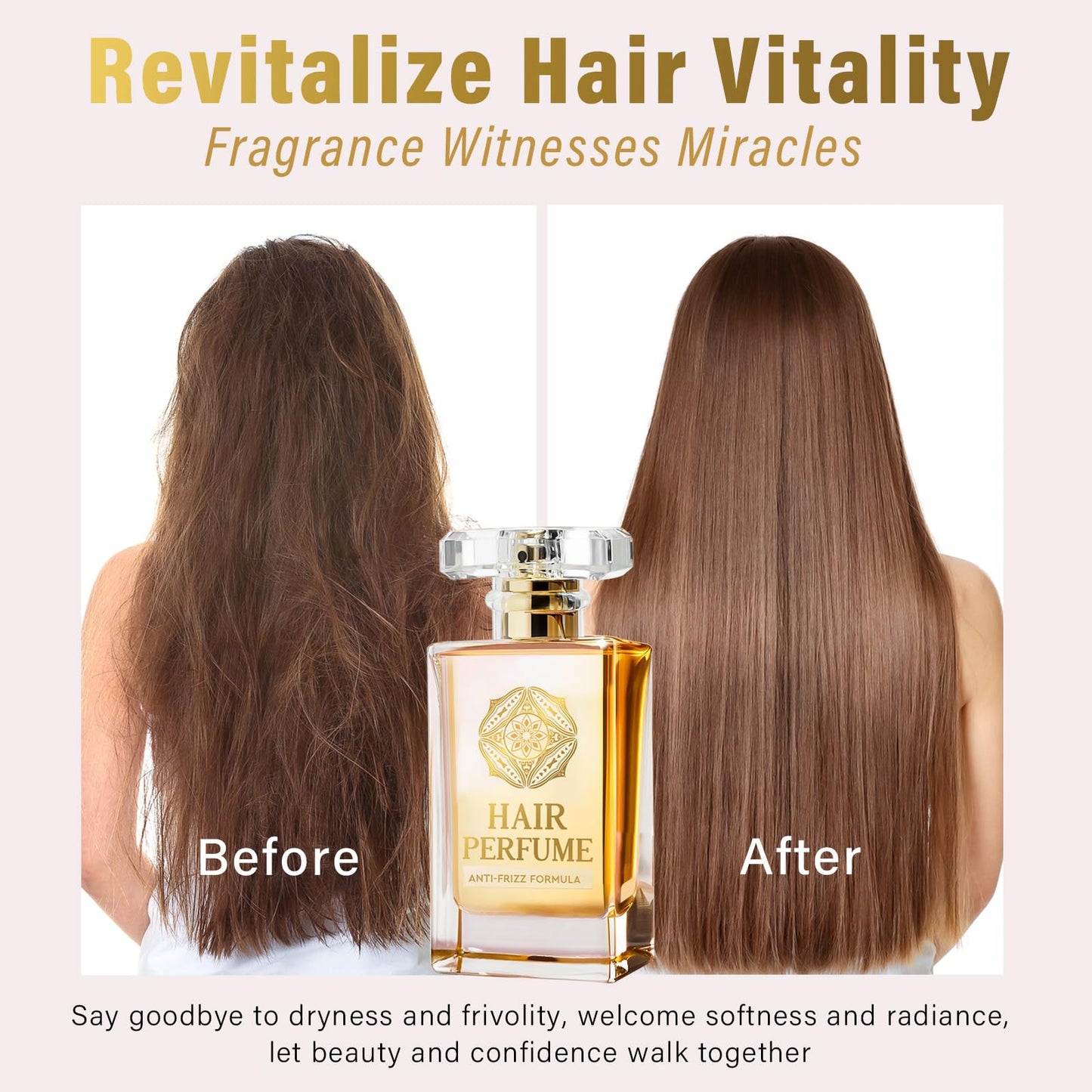 TDZLDM Hair Perfume, Natural Scented Pheromones Perfumes for Women, 50ml Leave-In Conditioning Spray for Dry & Frizzy Hair, Long Lasting Fragrance & Smoothing Spray