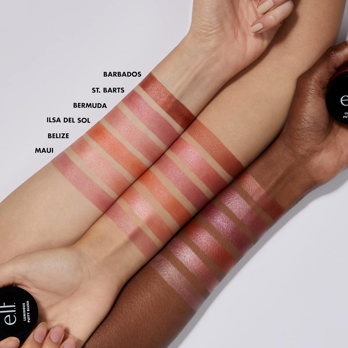 e.l.f. Luminous Putty Blush - Buildable Creamy Blush With Shimmer Finish | Maui Color