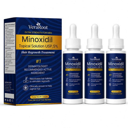5% Minoxidil Beard Growth Kit For Men: Hair Loss and Hair Regrowth Treatments - Thicker Fuller for Facial & Scalp Hair