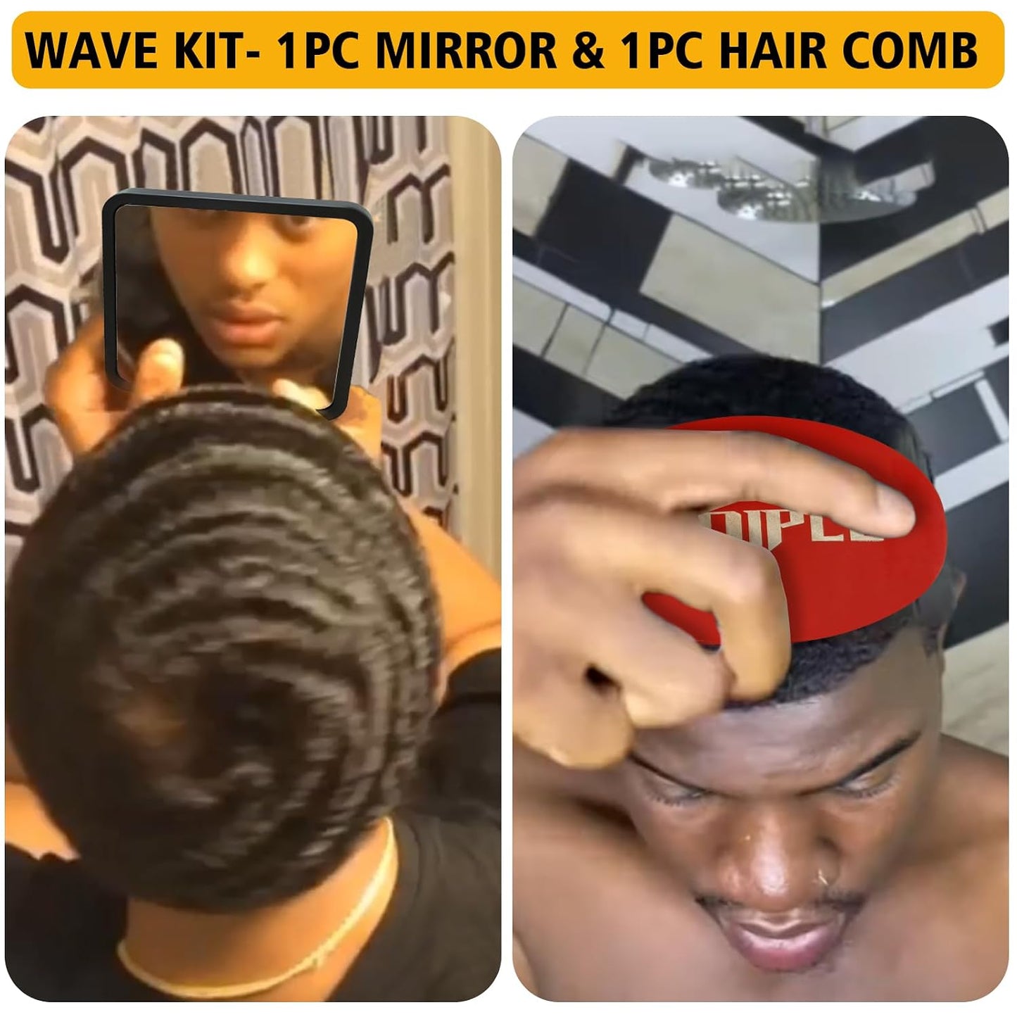 Wave Pomade for Men - Strong Hold Hair Cream for Layered Waves | Moisture & Silky Shine, 4 oz