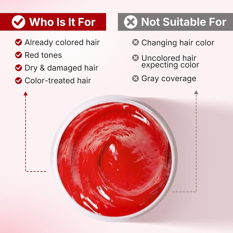 Karseell Color Depositing Conditioner - Red Hair Mask for Enhanced Color & Hydration | 500ml (16.9 fl oz)