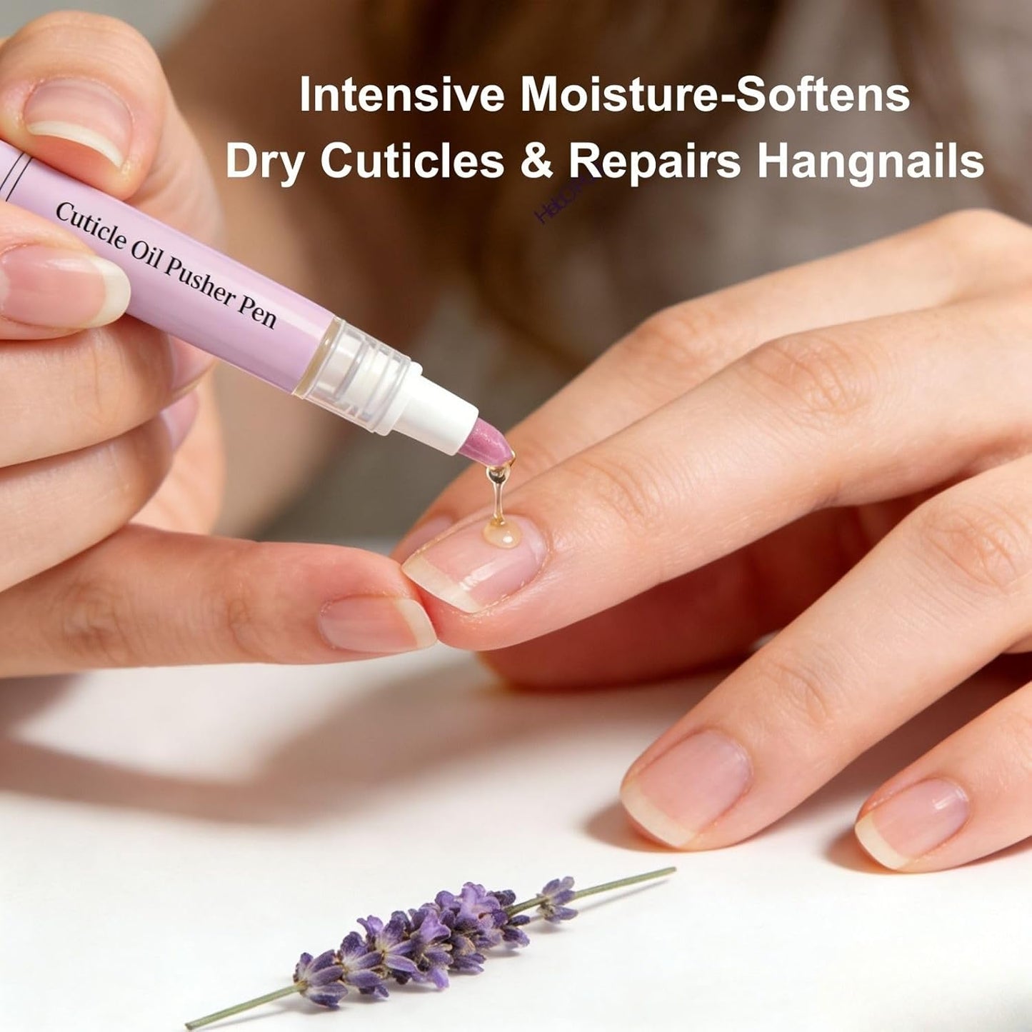 Cuticle Oil Pusher Pen Set - 2-in-1 Ceramic Tip Remover & Nail Oil | Portable Manicure Kit for Dry Nails