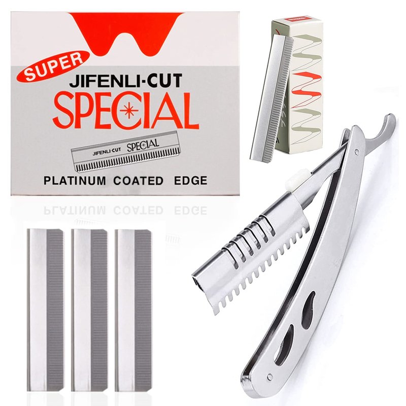 Precision Razor Blades - Single Edge for Men Eyebrow Shaping, Straight Razor and Razor for Women (100 pieces + 1 tool holders)