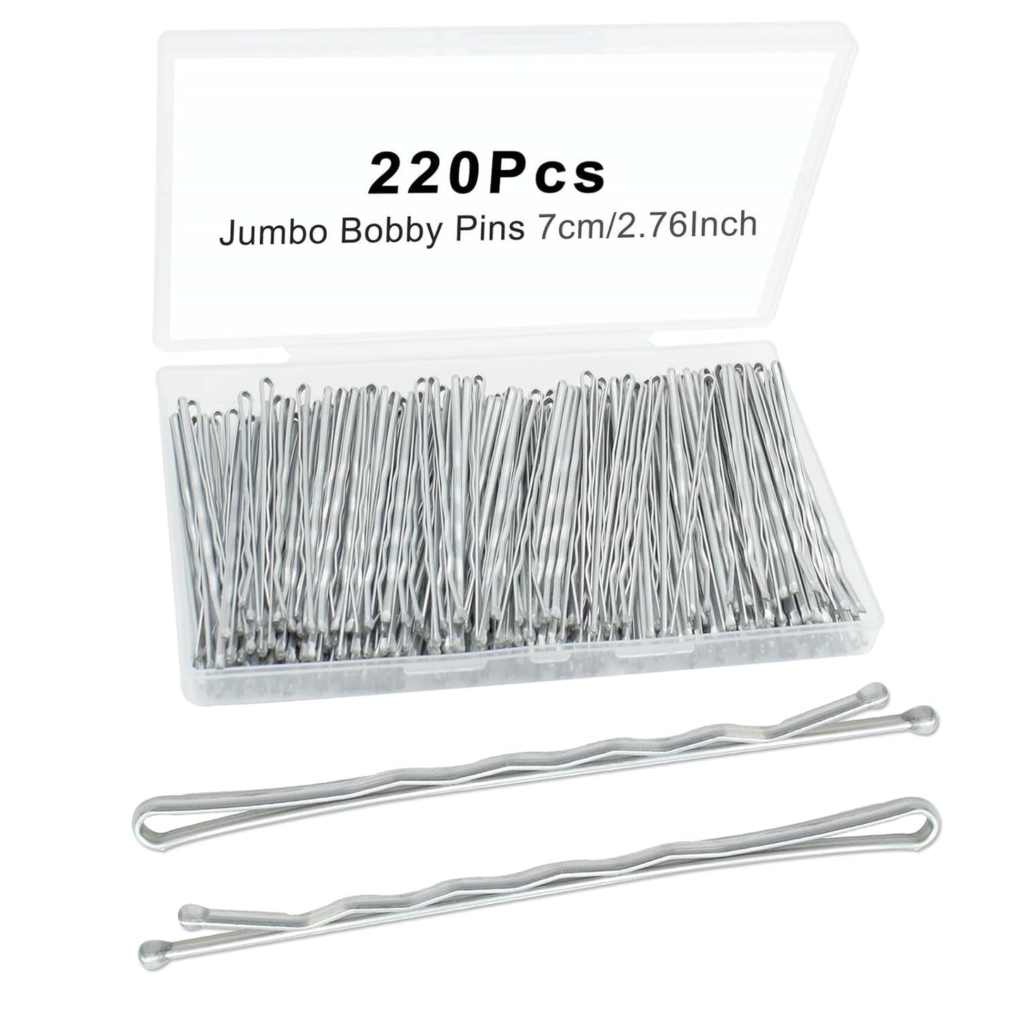 Bobby Pins - 330 Count Brown Hair Pins in Cute Box | Premium 2.2 Inch for Kids, Girls & Women