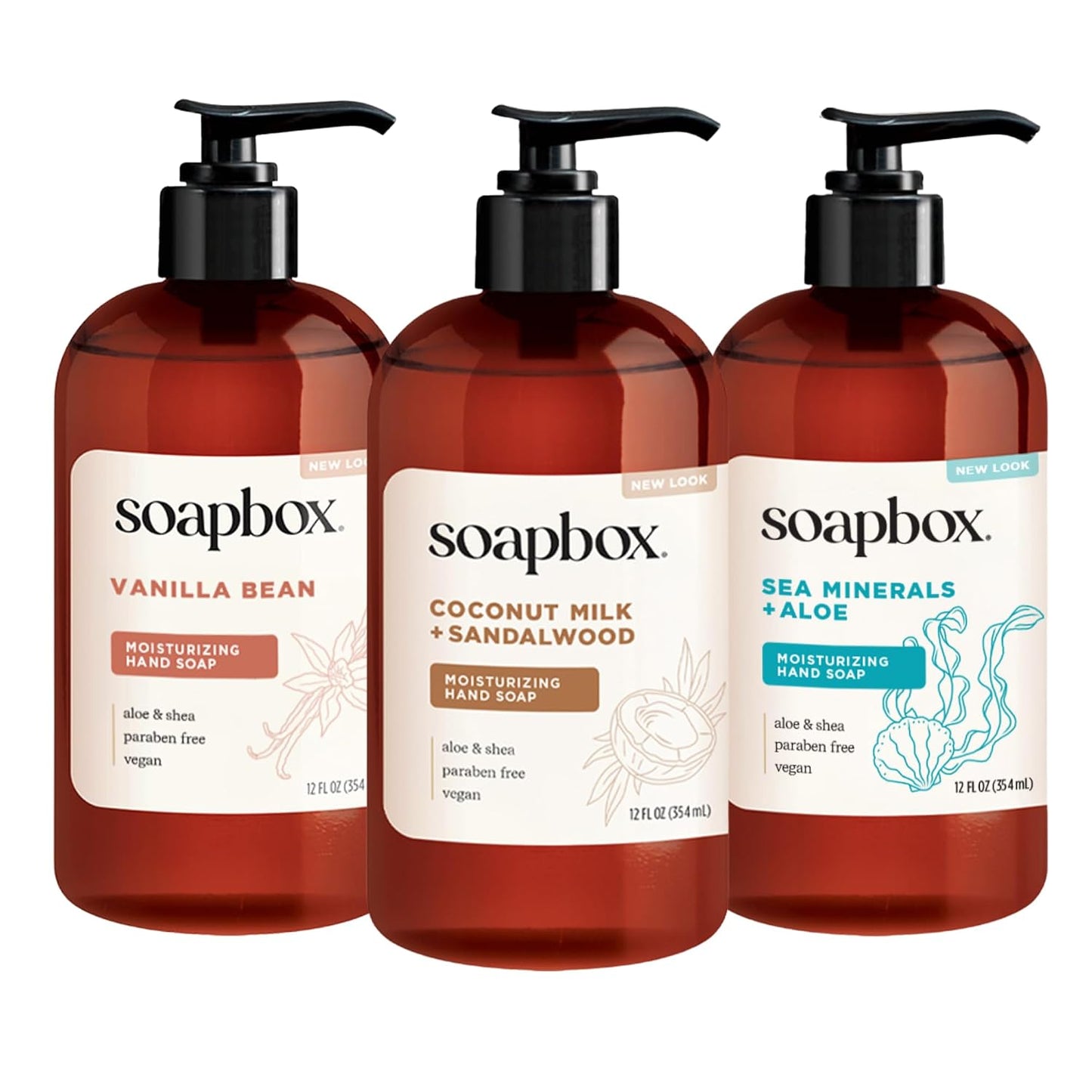 Spiced Vanilla Liquid Hand Soap - Moisturizing Gentle Cleanser | 4 Pack, Clean Ingredients Free of Harsh Chemicals