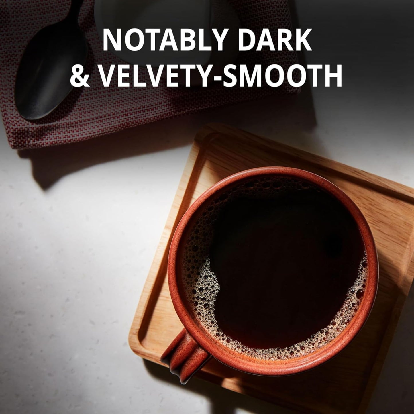 Black Silk Dark Roast Ground Coffee, 40.3 oz, Makes Up to 380 Cups, Includes 15ml Measuring Scoop
