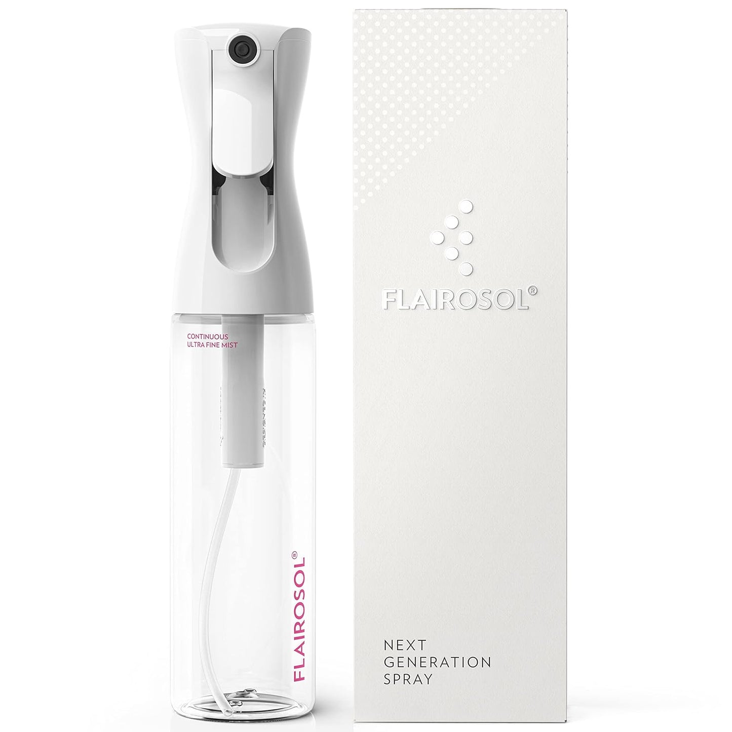 FLAIROSOL Continuous Spray Bottle - Ultra Fine Mist Hair & Plant Mister | 10.1oz/300ml, Black