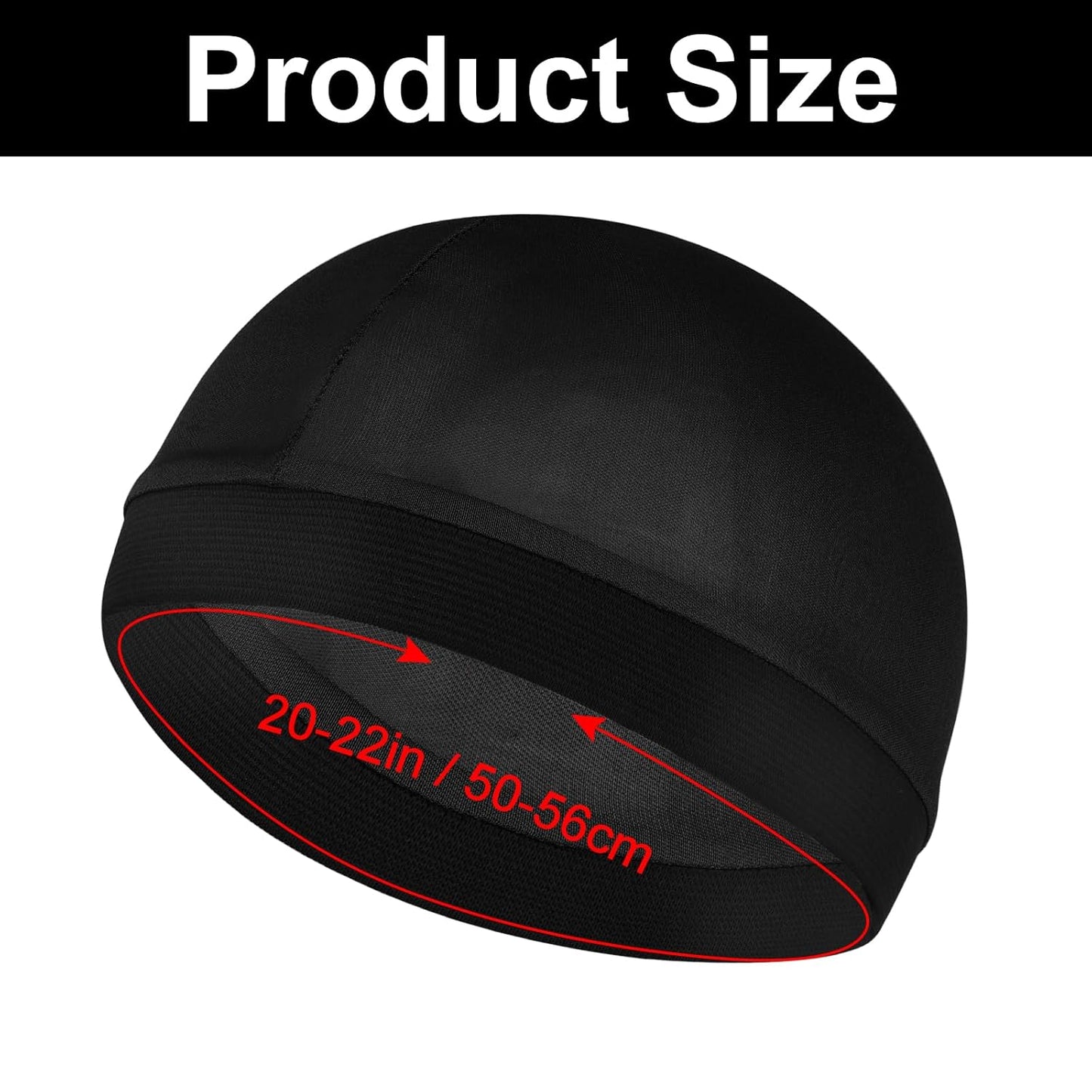 Silky Hair Bonnet for Men - Satin Wave Cap with Elastic Band | Black 360 540 720 Waves