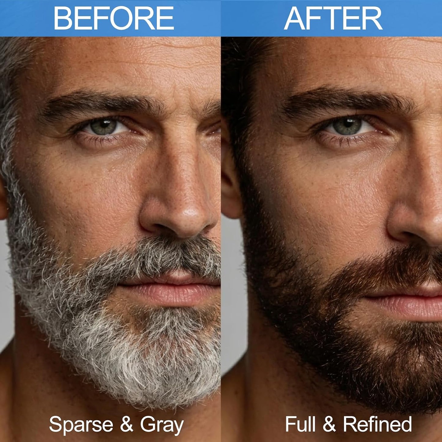 Temporary Beard Dye for Men - Brown Color for Fuller Look | Waterproof & Sweat Resistant, 1 Pack